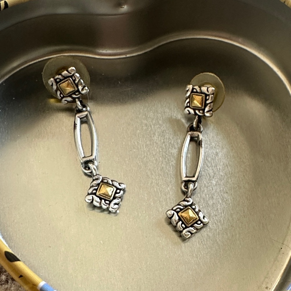 Brighton Silver and Gold Earrings